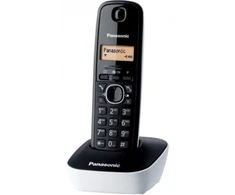Panasonic | Cordless | KX-TG1611FXW | Built-in display | Caller ID | Juodas/Baltas | Phonebook capacity 50 entries | Belaidė jungtis
