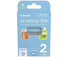Panasonic | Rechargeable Batteries | ENELOOP Lite BK-4LCCE/2BE | AAA | 550 mAh | 2 pc(s)