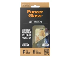 Panzer Glass PanzerGlass | Ekrano apsauga | Apple | iPhone 15 Pro | Stiklas | Išvalyti | Itin platus pritaikymas; Lengvas montavimas; Atsparus pirštų atspaudams; Anti-mėlynas šviesa; Neatspindintis; Apsaugo nuo pageltimo | Akių priežiūra