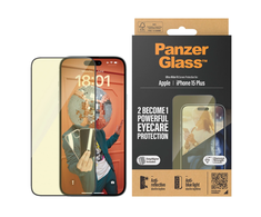 Panzer Glass PanzerGlass | Ekrano apsauga | Apple | iPhone 15 Plus | Stiklas | Išvalyti | Itin platus pritaikymas; Lengvas montavimas; Atsparus pirštų atspaudams; Anti-mėlynas šviesa; Neatspindintis; Apsaugo nuo pageltimo | Akių priežiūra