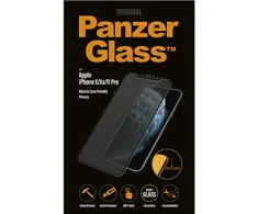 Panzer Glass PanzerGlass | P2666 | Ekrano apsauga | Apple | iPhone X/Xs/11 Pro | Grūdintas stiklas | Juodas | Konfidencialumo filtras; Viso kadro aprėptis; Nedūžtančios filmas (sulaiko stiklą ir apsaugo nuo stiklo šukių dūžtant); Tinkamas dėklui – suderinamas su visais dėklais; Anti-glare danga (sumažina šviesos atspindį); Mėlyna šviesos mažinimas; Lengvas montavimas su pilnais klijais; Oleofobinis sluoksnis (antibakterinis + antipirštų atspaudas); 100% prisilietimo išsaugojimas; Išlaiko visas telefono funkcijas