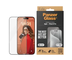 Panzer Glass PanzerGlass | Ekrano apsauga | Apple | iPhone 15 Pro | Stiklas | Išvalyti | Lengvas montavimas; Atsparus pirštų atspaudams; Apsaugo nuo pageltimo | Itin platus pritaikymas