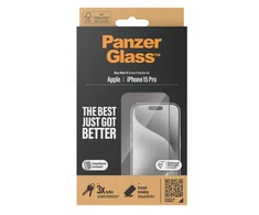 Panzer Glass PanzerGlass | Ekrano apsauga | Apple | iPhone 15 Pro | Stiklas | Išvalyti | Lengvas montavimas; Atsparus pirštų atspaudams; Apsaugo nuo pageltimo | Itin platus pritaikymas