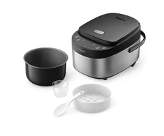 Philips Mini rice cooker | HD3093/80 3000 series | 600 W | 0.85 L | Number of programs 8 | Stainless Steel/Juodas