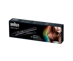 Braun | Satin-Hair 7 SensoCare ST780 | Garantija 24 mėn. | Ceramic heating system | Temperature (min) 120 °C | Temperature (max) 200 °C | Juodas
