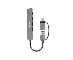 Port Designs JUNGTIS | ŠAKOTAS USB-C/USB-A 4 jungtys USB-A 3.0 5Gbps | 900160
