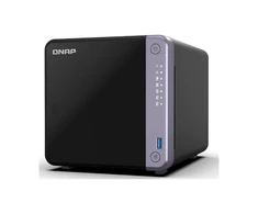 Serveris QNAP Ekonomiškas 4 skyrių 10 GbE NAS | TS-432X-4G | Alpinis | AL524 | Procesoriaus dažnis 2 GHz | 4 GB | DDR4 SODIMM | 90W adapteris (12VDC), 100-240VAC