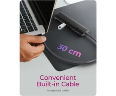 Icy Box „Raidsonic“ | 4 prievadų USB 3.2 2 kartos šakotuvas su maitinimo šaltiniu | IB-HUB1437-CPD