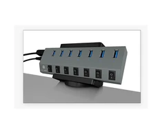 Icy Box Raidsonic IB-MSA106-HH stalo gnybtas stebulėms ir lizdų juostelėms, Juodas