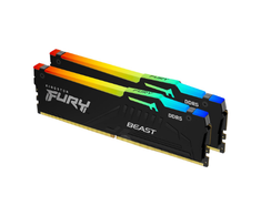 RAM Kingston KF560C30BBAK2-32 32GB 6000MT/s DDR5 CL30 DIMM (Kit of 2) FURY Beast Juodas RGB XMP | Kingstonas