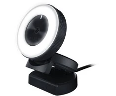 Internetinė kamera Razer Kiyo - Streaming Camera with Ring Lighting (USB Webcam, HD Video 720p, 60 FPS, Compatible with Open Broadcaster Software, Xsplit, Autofocus, Camera Clip, Tripod Connection) Juodas