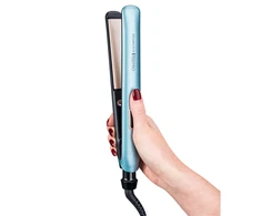 Remington | Plaukų tiesinimo žnyplės | S9300 Shine Therapy Pro | Garantija 24 mėn. | Ceramic heating system | Ionic function | Ekranas Digital | Temperature (min) °C | Temperature (max) 230 °C | Number of heating levels | Mėlyna