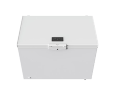 Whirlpool Šaldiklis | W3RHS30DW | Energy efficiency class D | Chest | Free standing | Height 85 cm | Total net capacity 308 L | Baltas | Ekranas