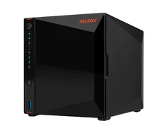 Serveris Asus Asustor Nimbustor 4 AS5304T iki 4 HDD/SSD, Intel Celeron J4105 Quad-Core, Procesoriaus dažnis 1,5 GHz, 4 GB, SO-DIMM DDR4 2400, Vienvietis, Juodas