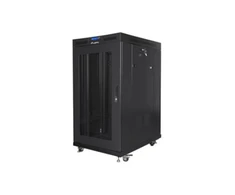 LANBERG FF01-8022-23BL laisvai pastatomas stovas 19 colių savaime surenkamas plokščias paketas 22U/800x1000mm juodas tinklinės durys LCD
