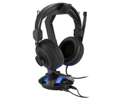Ausinių stovas Sharkoon X-Rest 7.1, USB garso plokštė, LED, Juodas