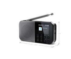„Sharp OSAKA“ kišeninis / rankinis nešiojamas skaitmeninis radijas | DR-P520(GY) | „Bluetooth“