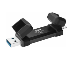 Silicon Power Portable Išorinis kietasis diskas SSD | DS72 | 1000 GB | USB Type-A, USB Type-C 3.2 Gen 2 | Juodas