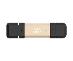 Kietasis diskas „Silicon Power DS72“ USB atmintinė 500 GB A tipo USB / C tipo USB 3.2 Gen 2 (3.1 Gen 2) Auksinė