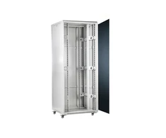 SOMI Networks | 32U, 19″ Freestanding Cabinet | 32U-60/60NAC | Max Load 800kg; Removable and Lockable Side Panels; Glass Doors; Unassembled | Gylis: 60 cm | Gray