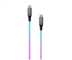 Fixed Fiksuotas USB-C/USB-C su PD palaikymu, 1,2 m, 60 W, „Rainbow“