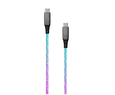 Fixed Fiksuotas USB-C/USB-C su PD palaikymu, 1,2 m, 60 W, „Rainbow“