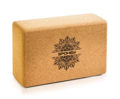 Spokey NIDRA Yoga Block, 7,5 x 15,2 x 22,5 cm, ruda, kamštiena