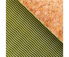 Spokey SAVASANA jogos kilimėlis, neslystanti medžiaga, 180 x 60 x 0,4 cm, žalia, kamštiena/TPE
