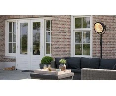 SUNRED® Indus Bright pastatomas infraraudonųjų spindulių terasos šildytuvas RSS19, 2100 W, Juodas