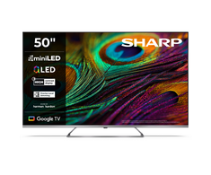 Sharp 4K QLED MiniLED televizorius | 50JP7265E | 50 | Išmanusis televizorius | „Google TV“ | UHD | Sidabras
