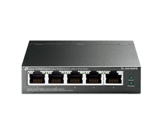 Šakotuvas TP-LINK | Jungiklis | TL-SG105PE | Nevaldomas | Darbalaukis | PoE+ jungtys kiekis 4 | Maitinimo tipas Išorinis