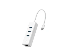 TP-LINK | USB 3.0 C tipo į gigabito Ethernet tinklo adapteris su 3 prievadų USB 3.0 A tipo šakotuvu | UE330C