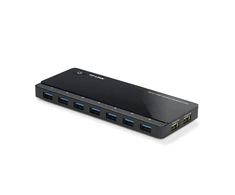 TP-LINK 7 jungtys USB 3.0 Hub su 2 maitinimo įkrovikliais jungtys 2.4A Max Desktop ir 12V/4A maitinimo adapteris