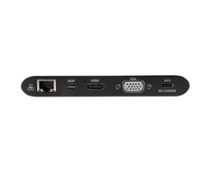 „Tripp Lite“ USB-C dokas, dvigubas „Ekranas“ – 4K HDMI/mDP, VGA, USB 3.2 Gen 1, USB-A/C šakotuvas, GbE, atminties kortelė, 100 W PD įkrovimas
