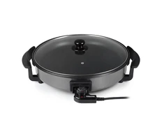 Tristar | Daugiafunkcinė grilio keptuvė | PZ-2964 | Skersmuo 40 cm | Grilis | 1500 W | Komplekte dangtelis | Fiksuota rankena | Juodas
