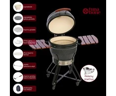 TunaBone Kamado Pro kepsninė 22", M dydis, tamsiai pilka