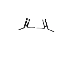 TunaBone Side table hinges set for Kamado 21/22/23/24inch, 1set:2pcs left hinge+2pcs right hinge