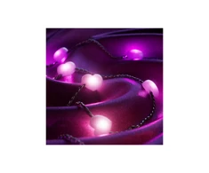 Kalėdinė girlianda Twinkly Heart - Shaped 200 RGB LED USB- C, žalios spalvos laidas