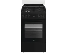 Viryklė Whirlpool Cooker | W5G8LMSWTB | Hob type Gas | Oven type Electric | Juodas | Plotis 50 cm | Gylis 60 cm | 60 L