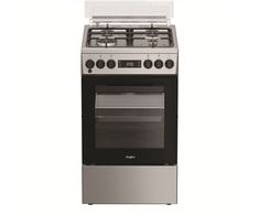 Viryklė Whirlpool Cooker | W5G8LMSWTX | Hob type Gas | Oven type Electric | Nerūdijantis plienas | Plotis 50 cm | Gylis 60 cm | 60 L