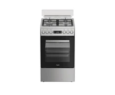 Viryklė Whirlpool Cooker | W5G8LMX | Hob type Gas | Oven type Electric | Stainless Steel | Plotis 50 cm | Gylis 60 cm | 60 L