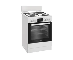 Viryklė Whirlpool Cooker | W6G8LMSWW | Hob type Gas | Oven type Electric | Baltas | Plotis 60 cm | Gylis 60 cm | 72 L