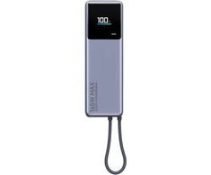 „Xiaomi 165W Power Bank“ (integruotas laidas) | 10000 mAh | USB-C | Pilka