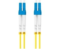 LANBERG šviesolaidinis patchcord SM LC/UPC-LC/UPC dvipusis 1m LSZH g657a1 3.0mm geltonas