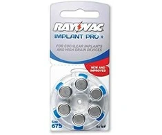 Rayovac Implant Pro Baterijos Klausos Aparatams 60 Vnt.