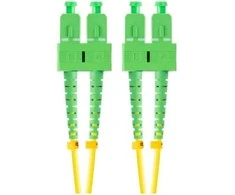 LANBERG šviesolaidinis patchcord SM SC/APC-SC/APC dvipusis 15m LSZH g657a1 3.0mm geltonas