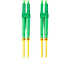 LANBERG šviesolaidinis patchcord SM LC/APC-LC/UPC dvipusis 2m LSZH g657a1 3.0mm geltonas