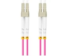 LANBERG šviesolaidinis laidas MM LC/UPC-LC/UPC dvipusis 2m LSZH om4 50/125 3.0mm violetinis