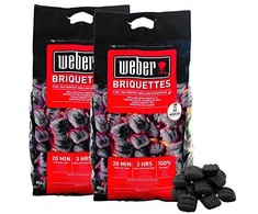 Presuoti anglies briketai WEBER, 8kg