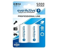 Įkraunamos baterijos everActive Ni-MH R14 C 5000 mAh Professional Line